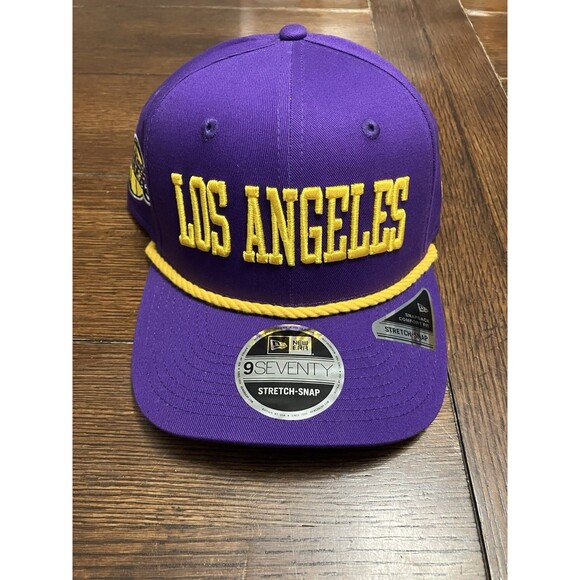 Los Angelas Lakers New Era 9seventy Stretch Snap Purple NBA Hat NWT - Picture 1 of 5